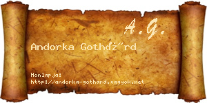 Andorka Gothárd névjegykártya